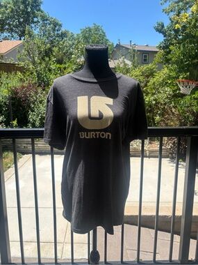 Men’s Burton Black Tee with Gold Emblem